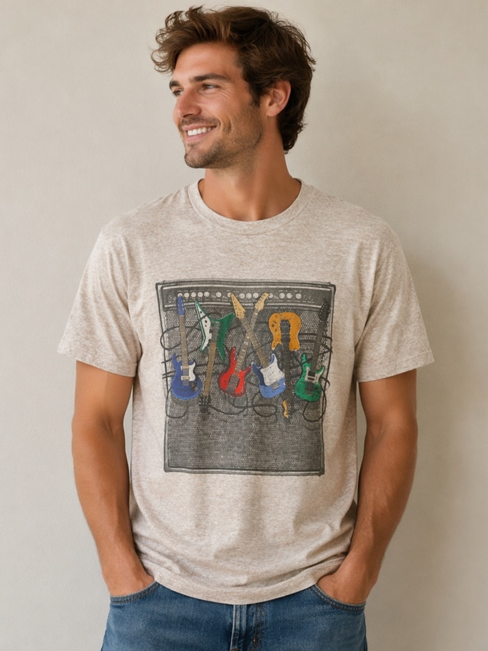 Lifestyle Classics Electric Guitar Graphic Tshirt Unisex Large